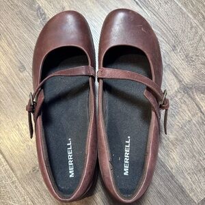 Merrell Dassie Erin Dark Brown Mary Jane Shoes leather size 9 women